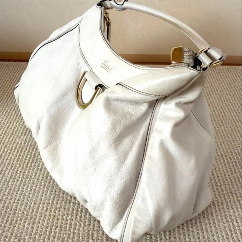 Gucci Ivory Leather Hobo Bag - Picture 14 of 16
